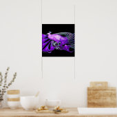 PAUW ,paars blauw violet zwart Poster (Keuken)
