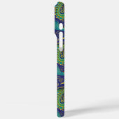 Pauw Paisley Koninklijk Blauw Monogram Case-Mate iPhone Case (Achterkant / Links)