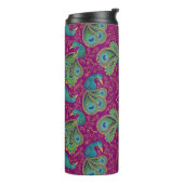 Pauw Paisley Koninklijk Roze Fuchsia Monogram Thermosbeker (Gedraaid links)