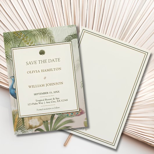 Pauw Palm Huwelijk Bewaar de Datum Save The Date