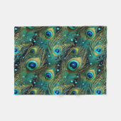 Pauw Passie Worp Kussen Fleece Deken (Voorkant (Horizontaal))