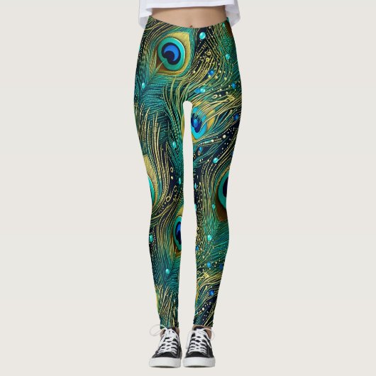 Pauw Passie Worp Kussen Leggings (Voorkant)