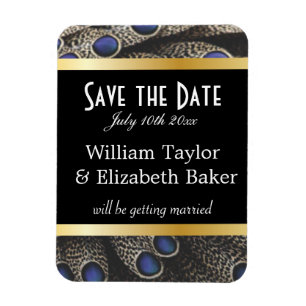 Pauw Patroon en Gouden Banden Magneet