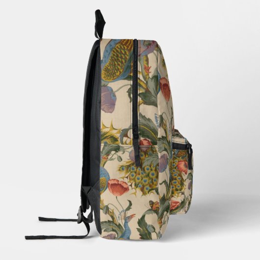 Pauw Patroon Kleurrijke Kunst Bedrukte Rugzak (Links)