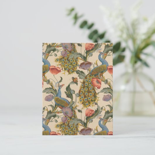  Pauw Patroon Kleurrijke Kunst Briefkaart (Staand voorkant)