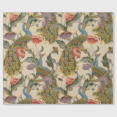  Pauw Patroon Kleurrijke Kunst Cadeaupapier (Vlak)