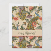 Pauw Patroon Kleurrijke Kunst Feestdagenkaart (Voorkant)