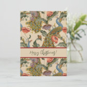 Pauw Patroon Kleurrijke Kunst Feestdagenkaart (Staand voorkant)