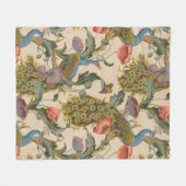 Pauw Patroon Kleurrijke Kunst Fleece Deken (Voorkant (Horizontaal))