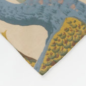 Pauw Patroon Kleurrijke Kunst Fleece Deken (Hoek)