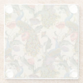  Pauw Patroon Kleurrijke Kunst Glazen Onderzetter (Achterkant)