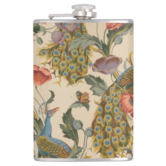  Pauw Patroon Kleurrijke Kunst Heupfles (Voorkant)