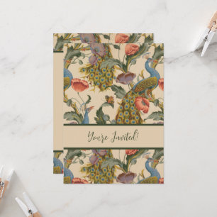 Pauw Patroon Kleurrijke Kunst Kaart