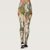  Pauw Patroon Kleurrijke Kunst Leggings (Achterkant)