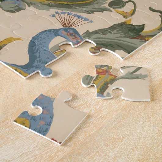  Pauw Patroon Kleurrijke Kunst Legpuzzel (Zijkant)