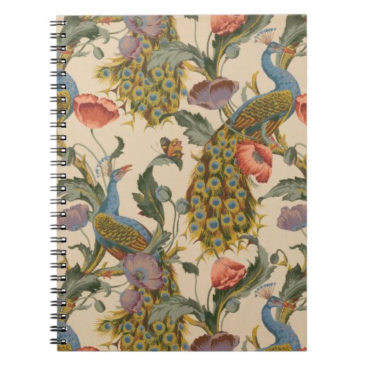 Pauw Patroon Kleurrijke Kunst Notitieboek (Voorkant)