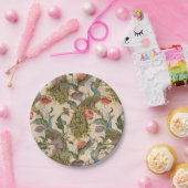 Pauw Patroon Kleurrijke Kunst Papieren Bordje (Feest)