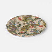 Pauw Patroon Kleurrijke Kunst Papieren Bordje (Gekanteld)