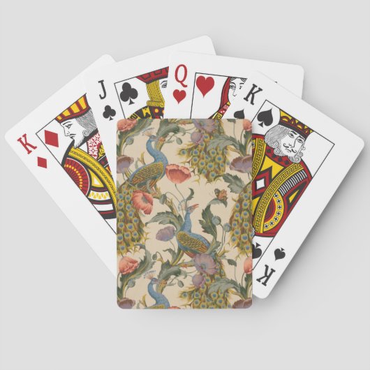  Pauw Patroon Kleurrijke Kunst Pokerkaarten (Achterkant)