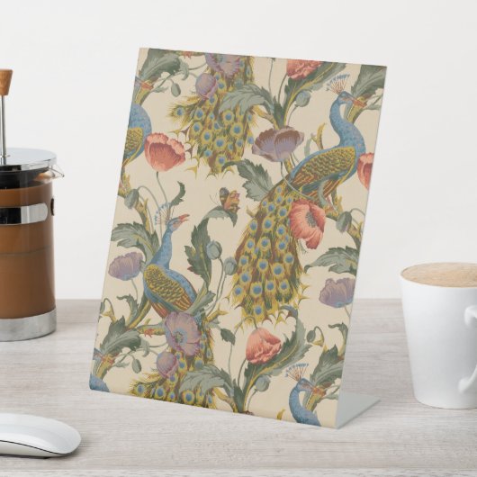  Pauw Patroon Kleurrijke Kunst Reclamebord Met Voetstuk (Insitu)