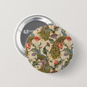 Pauw Patroon Kleurrijke Kunst Ronde Button 5,7 Cm (Voorkant /achterkant)