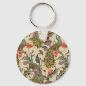  Pauw Patroon Kleurrijke Kunst Sleutelhanger (Achterkant)