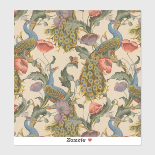  Pauw Patroon Kleurrijke Kunst Sticker (Vel)