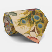 Pauw Patroon Kleurrijke Kunst Stropdas (Opgerold)