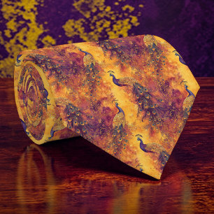 Pauw Patroon Op Maat Gemaakte Das