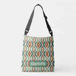 Pauw Patroon Turquoise Gepersonaliseerde Schoudert Crossbody Tas