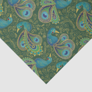 Pauw Pauw Paisley Patroon Groen Tissuepapier
