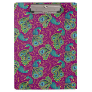 Pauw Pauw Paisley Patroon Roze Klembord