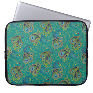 Pauw Pauw Paisley Patroon Teal Laptop Sleeve