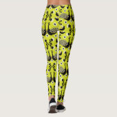 Pauw Pauwenvogel Vogel Volkskunst Leggings (Achterkant)