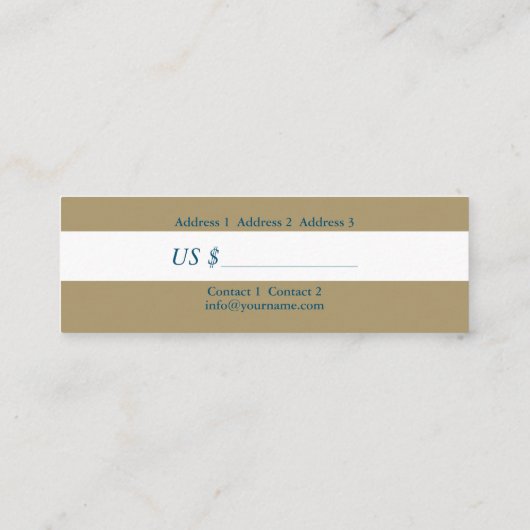  Pauw - Prijs Label, Visitekaartje (Achterkant)