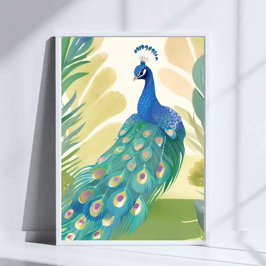 Pauw Princess | Aquarel Dier Natuur Poster