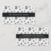 Pauw Print and Grooming Comb Patroon in grijze kle Visitekaartje (Voorkant / Achterkant)