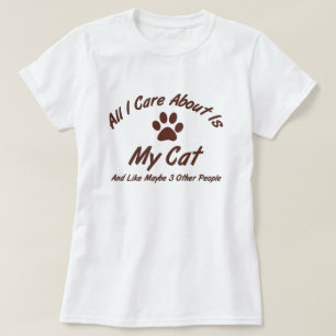 Pauw Print Cat Lover alles waar ik om geef T-shirt
