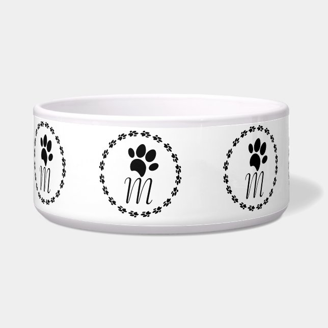 Pauw Print Circular Logo Name Pattern Voerbakje (Voorkant)