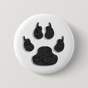 Pauw Print Dog Canine Button