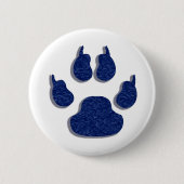 Pauw Print Dog Canine Button (Voorkant)