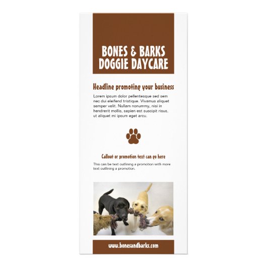 Pauw Print Dog Care Rack-Kaart Reclamekaart (Voorkant)