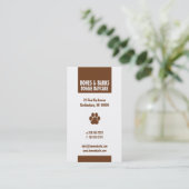 Pauw Print Dog Care Visitekaartje (Staand voorkant)