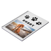 Pauw Print Dog of Pet Foto en Naam Notitieboek (Linkerzijde)
