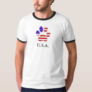 Pauw Print met de Amerikaanse vlag T-shirt