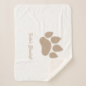 Pauw Print met de naam van Dog Sherpa Deken (Voorkant)