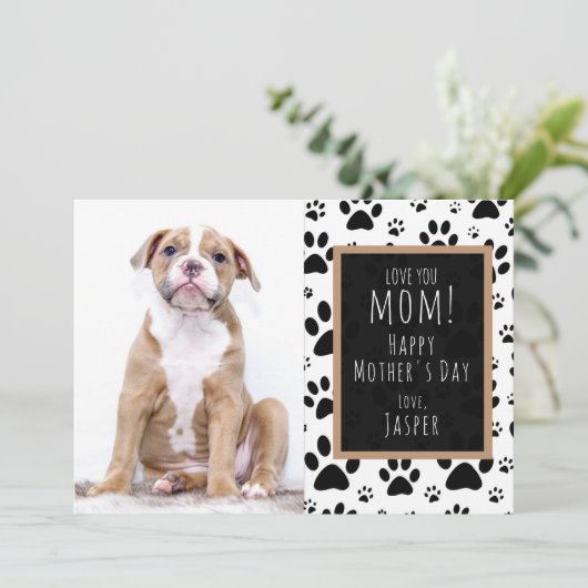 Pauw Print Moederdag foto Feestdagenkaart (Staand voorkant)