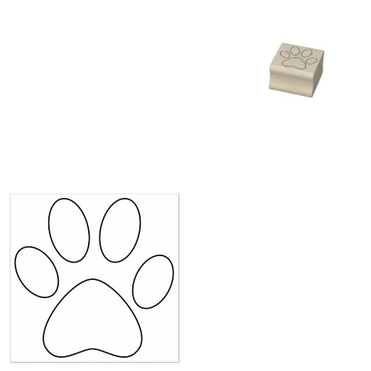 Pauw Print Outline juist Pet Cat Dog Eenvoudig kle Rubberstempel (Gestempeld)