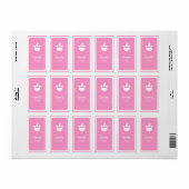 Pauw Print Princess Off-Leash Art™ Pet-behandeling Etiket (Full Sheet)