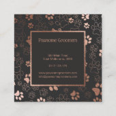 Pauw Print Roos Gold Bedankt Kaarten voor korting Vierkante Visitekaartje (Achterkant)